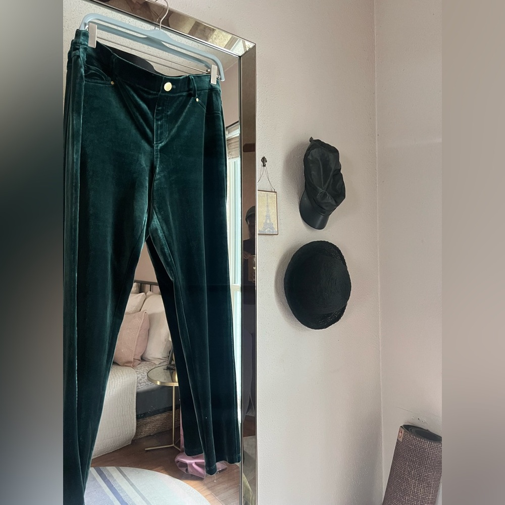 INC Emerald Green Velveteen Leggings - Size 14